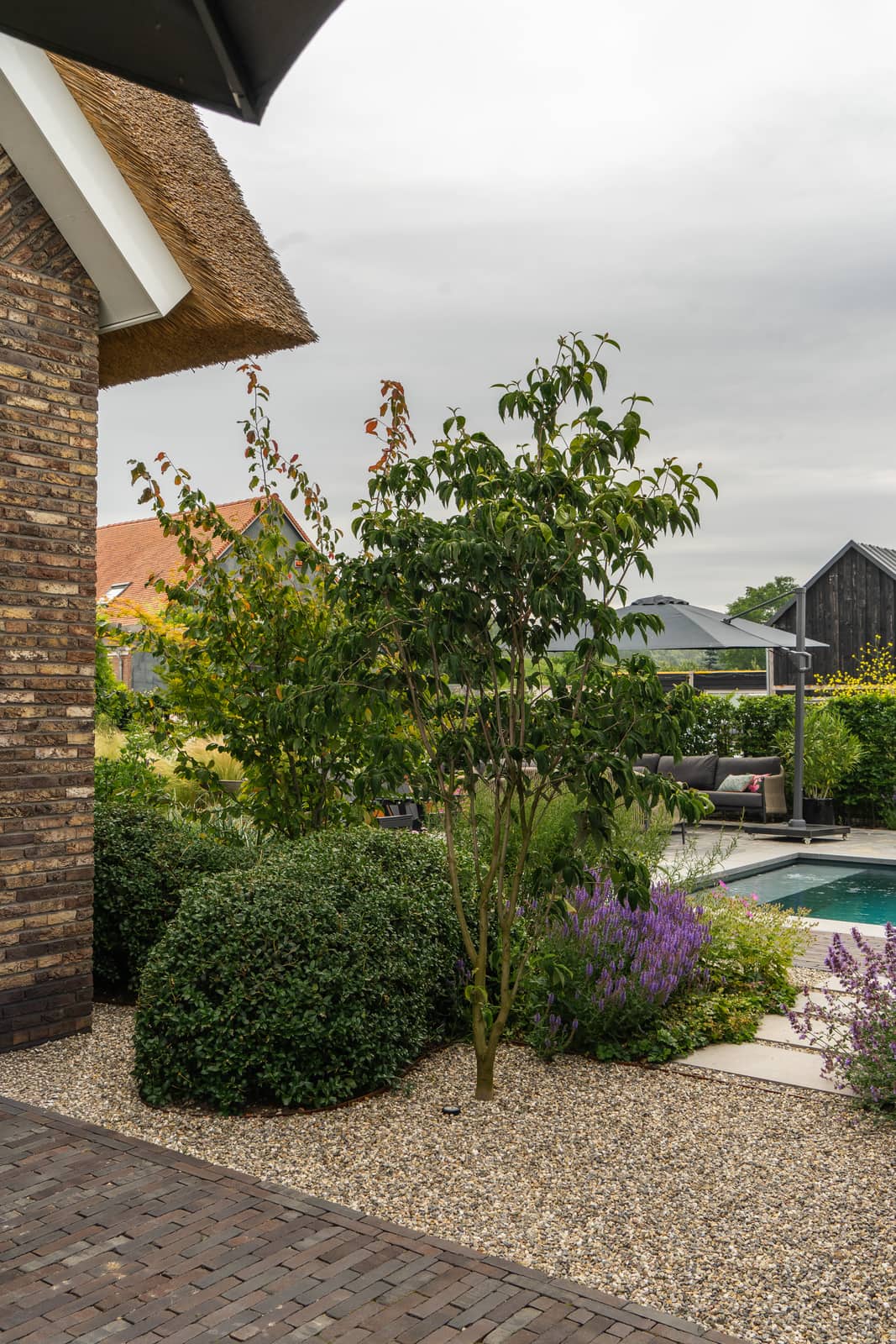 Aangelegde landelijke tuin met zwembad in Doornenburg door Van Rijbroek Hoveniers — foto 5 van 20