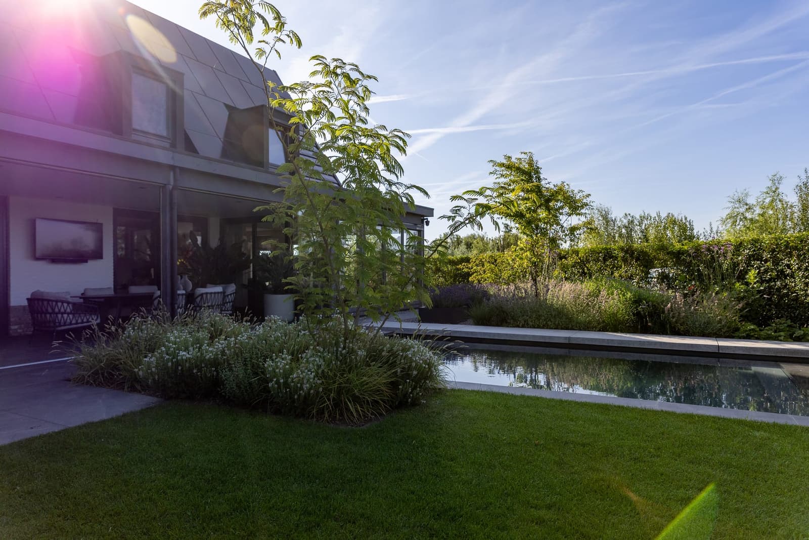 Aangelegde tuin met zwembad in Valburg door Van Rijbroek Hoveniers — foto 15 van 20